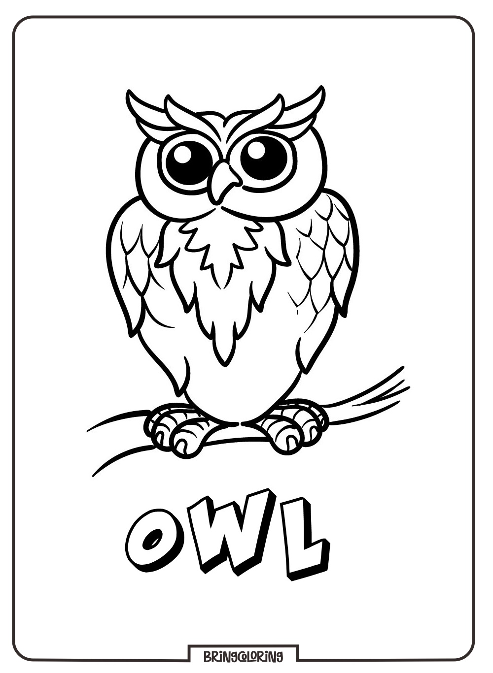 Owl Coloring Pages for Kids 2 owl page coloring online