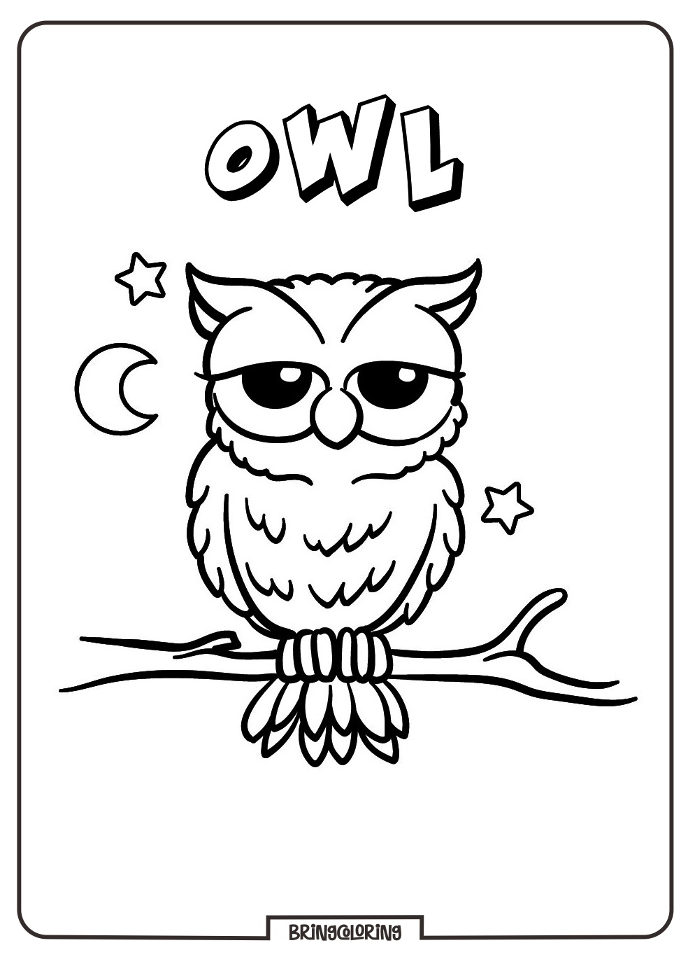 Owl Coloring Pages for Kids 4 owl pages coloring printable for kids