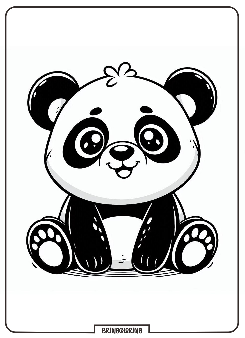 Cute Panda Coloring Pages for Kids 1 panda coloring online for kids