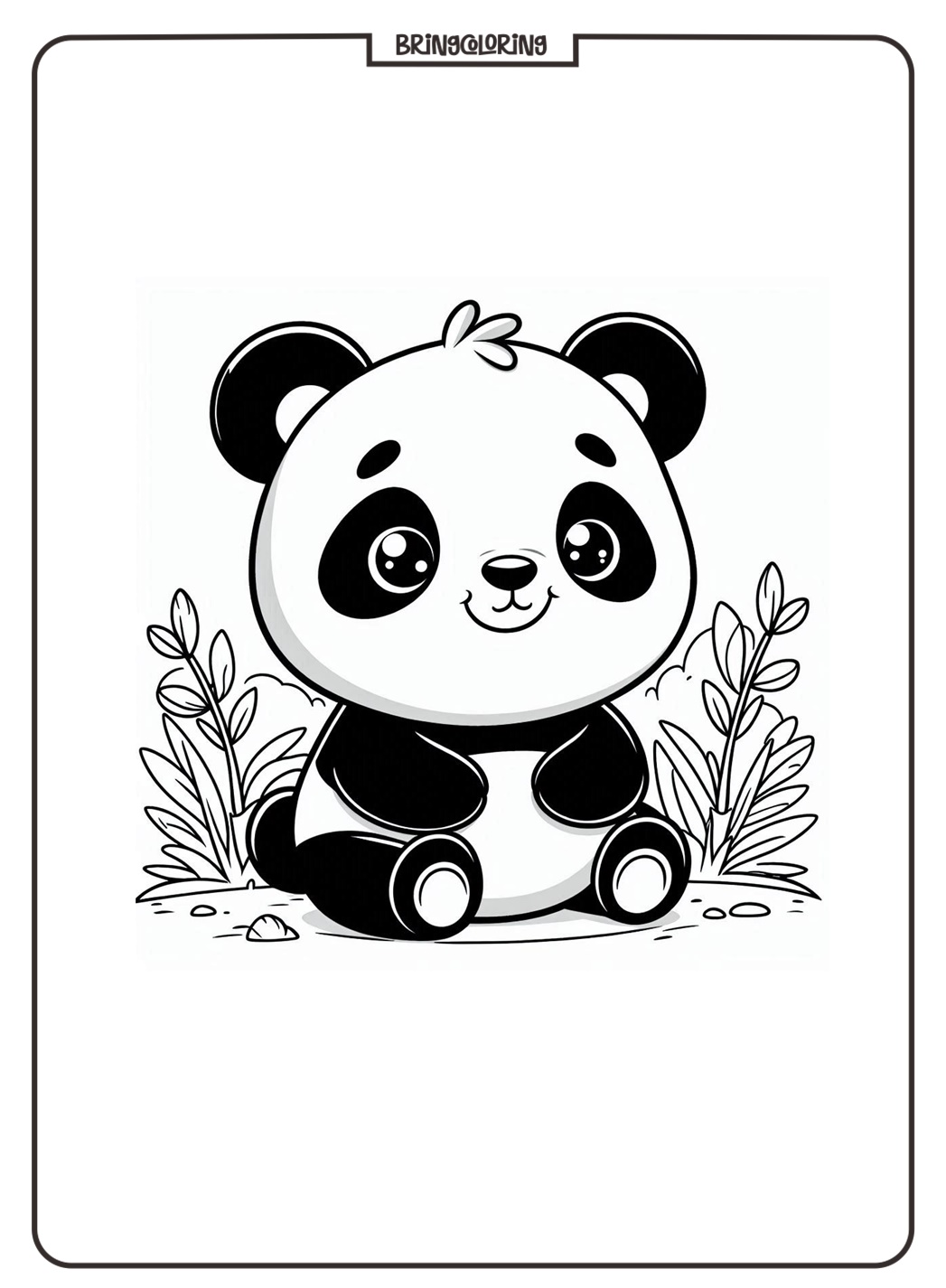 Cute Panda Coloring Pages for Kids 2 panda coloring pages for kids