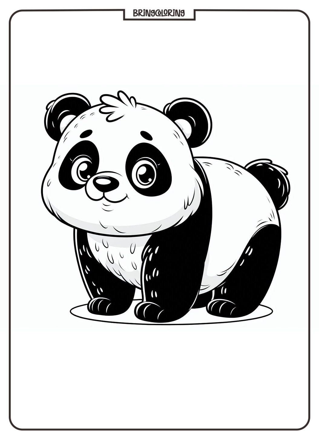 Cute Panda Coloring Pages for Kids 3 panda coloring pages
