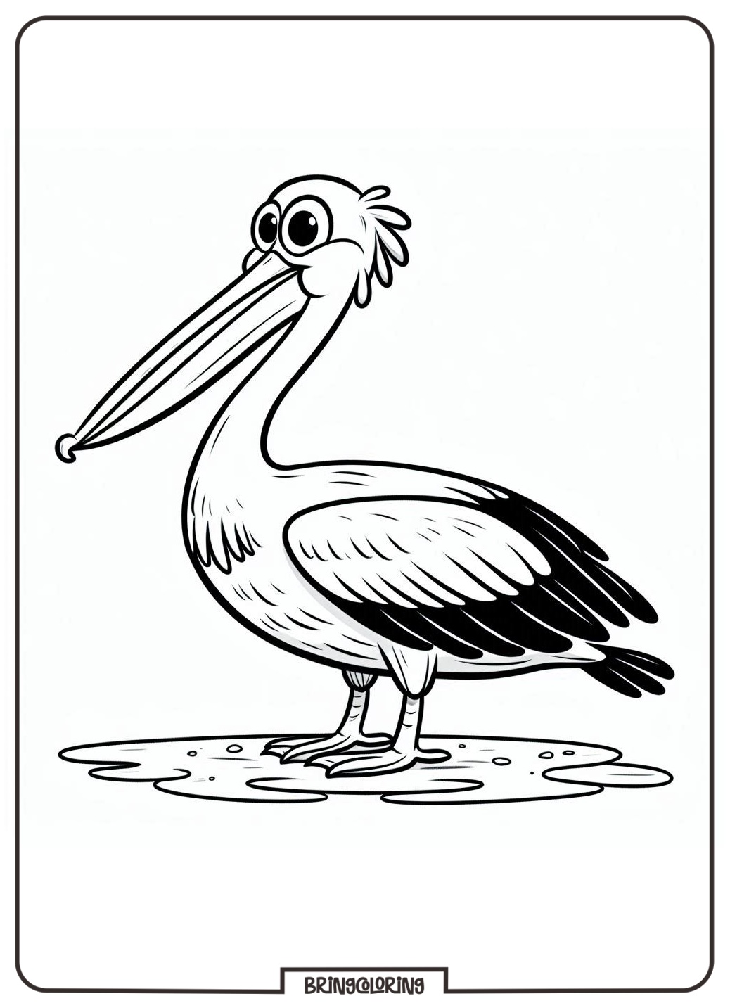 Pelican Coloring Pages for Kids 2 pelican bird coloring pages for kids