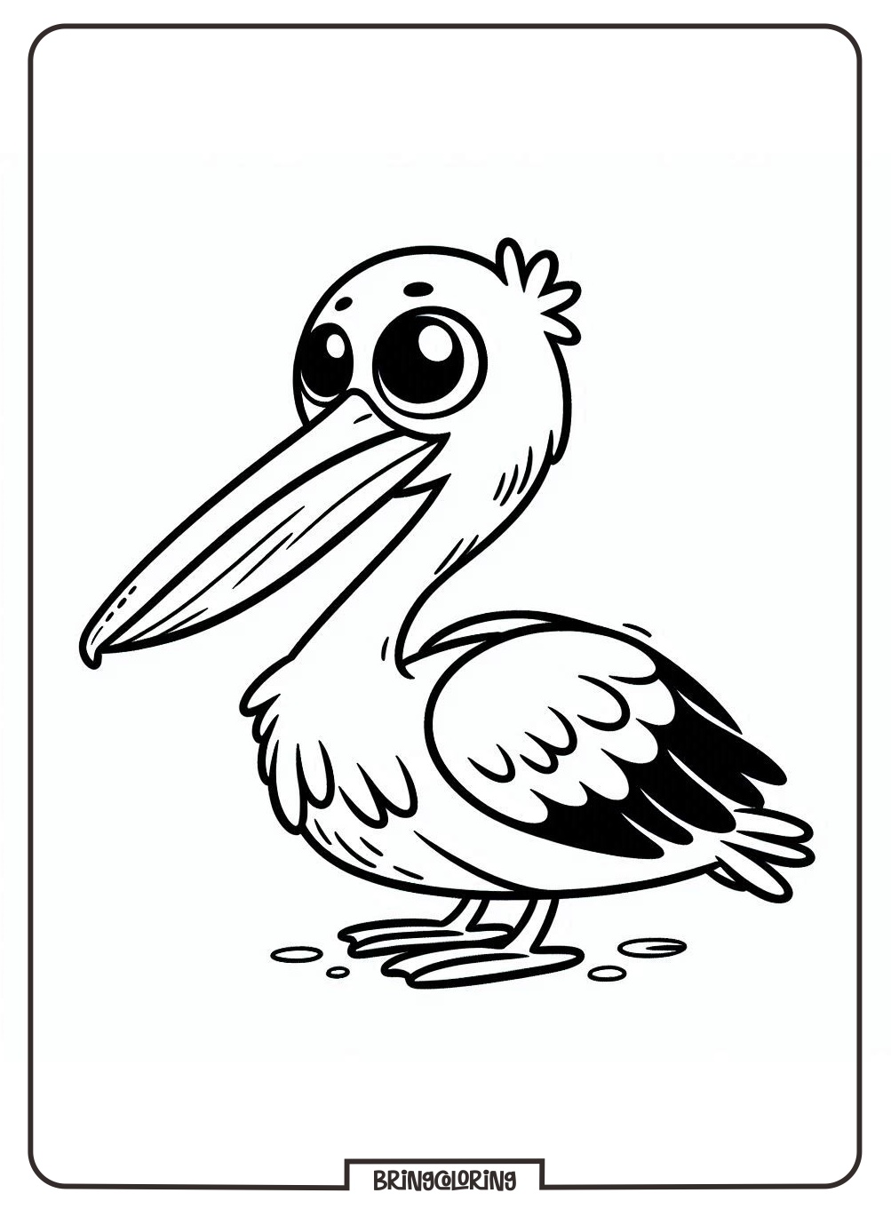 Pelican Coloring Pages for Kids 3 pelican bird coloring pages