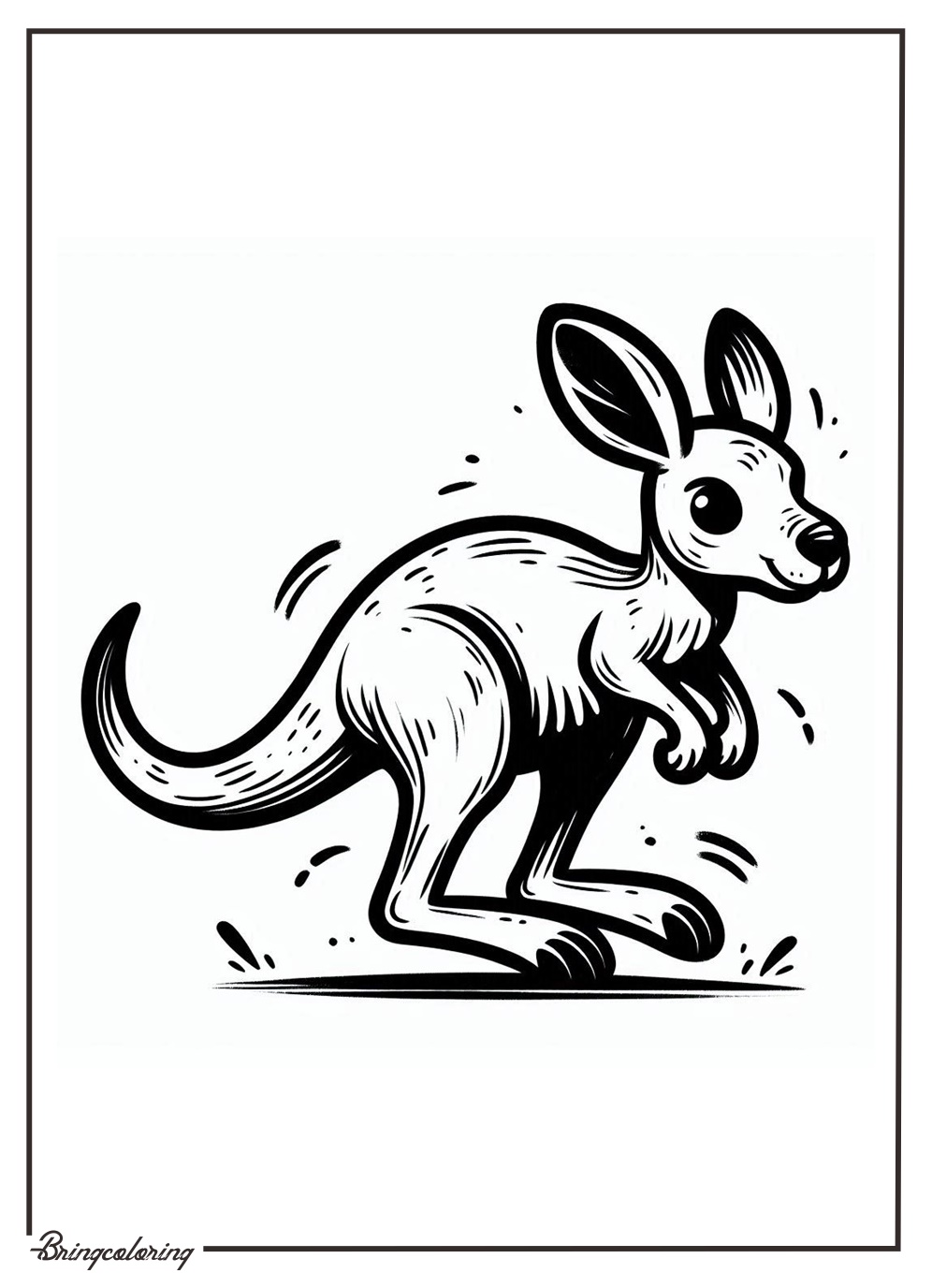 printable kangaroo coloring pages