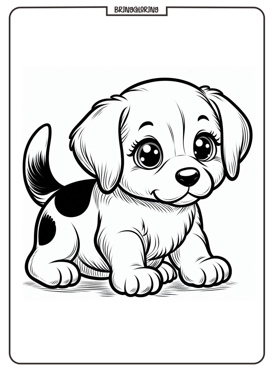 puppy coloring pages for kid