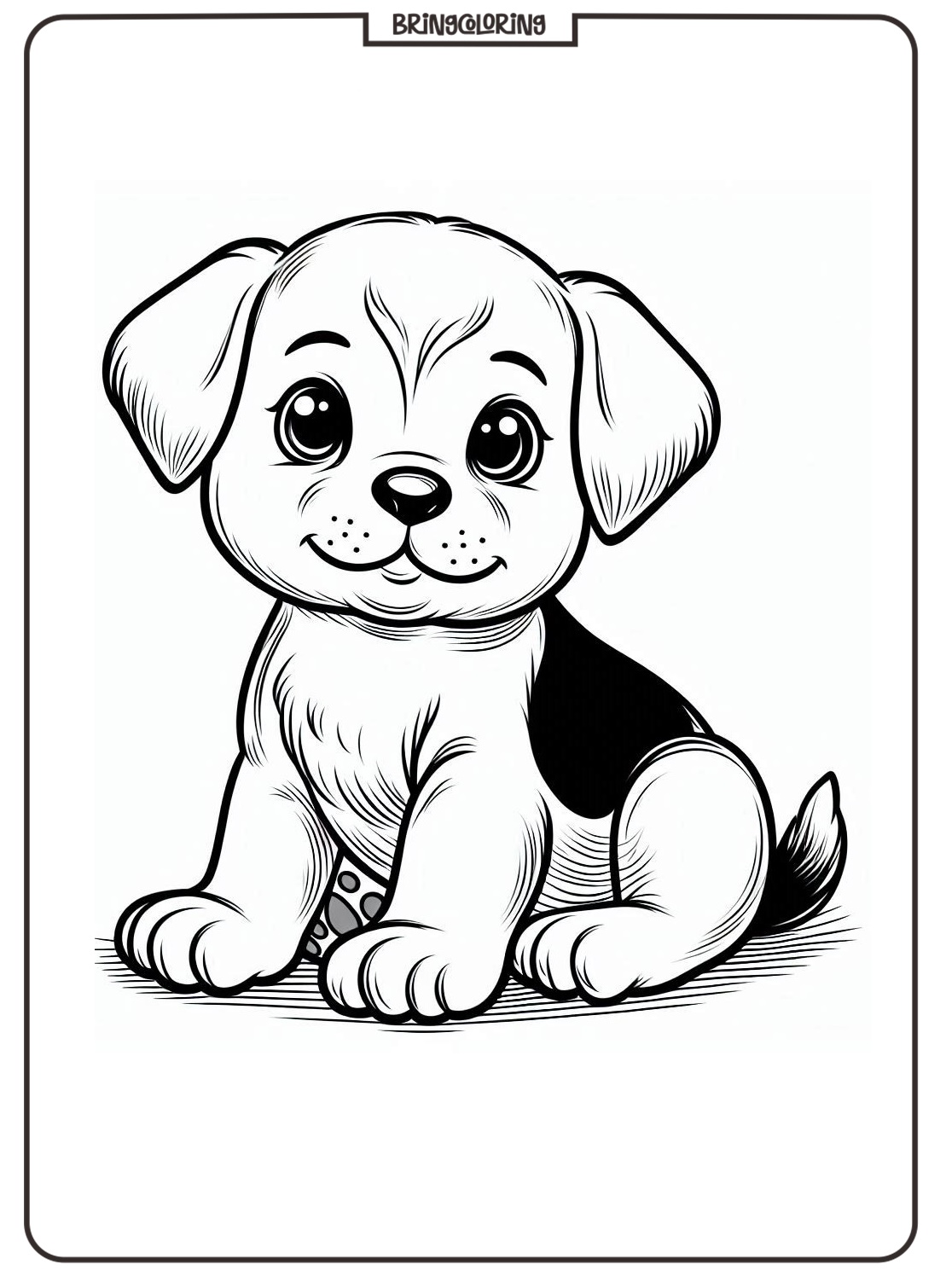 puppy coloring pages for kids