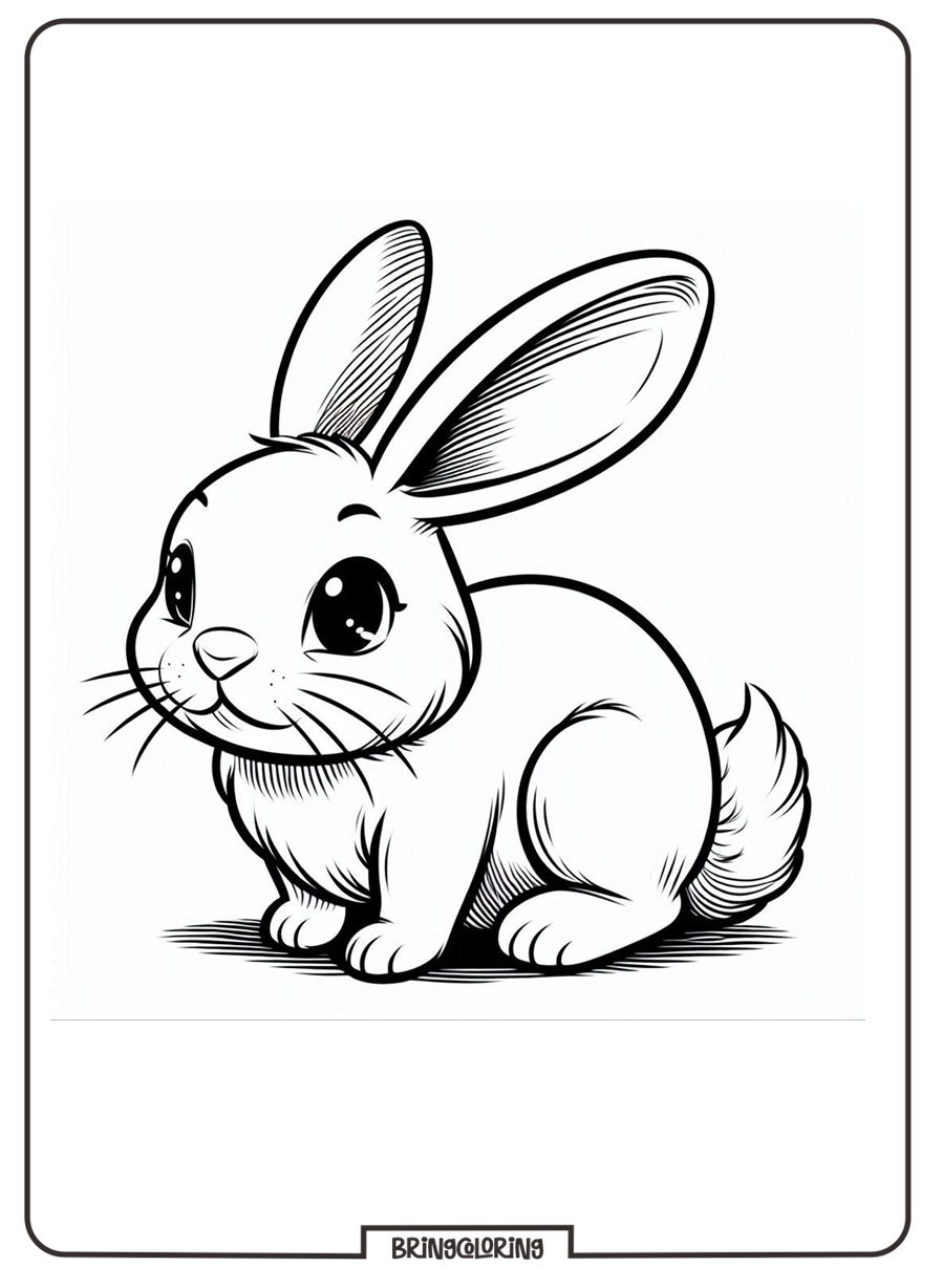 Cute Rabbit Coloring Pages for Kids 2 rabbit coloring page for kid