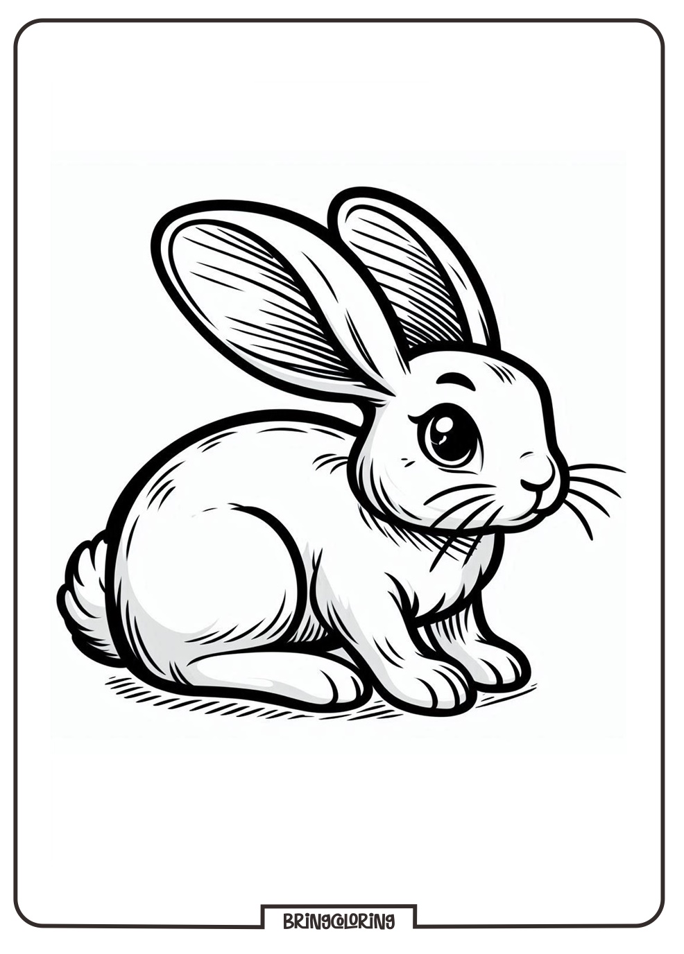 Cute Rabbit Coloring Pages for Kids 3 rabbit coloring page for kids