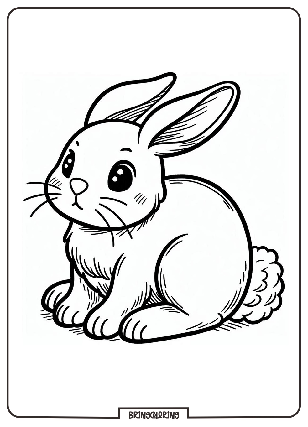 Cute Rabbit Coloring Pages for Kids 4 rabbit coloring pages for kids