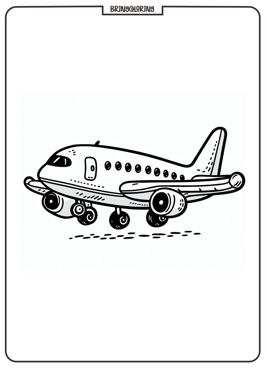 Airplane cartoon Coloring Page for Kids bringcoloring