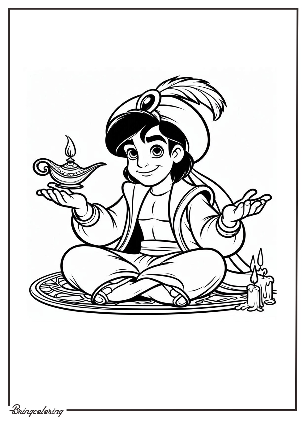 Aladdin Coloring Pages for Kids 3 Aladdin Coloring Online Pages for Kids