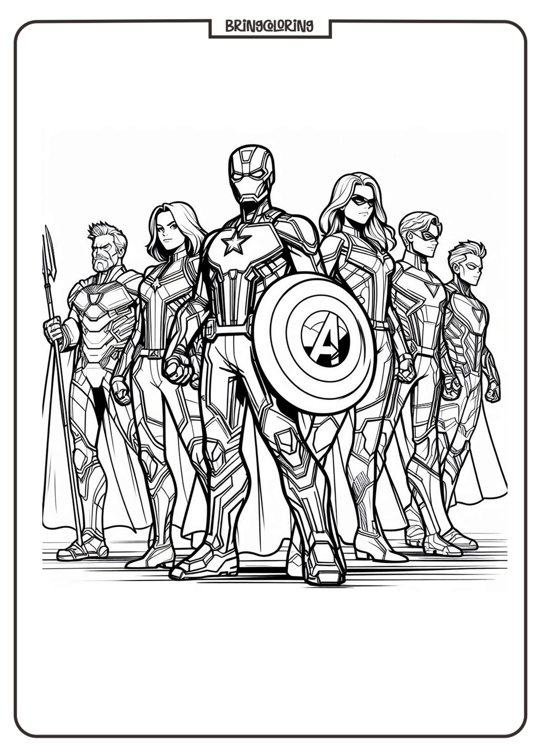 Let’s Color the Avengers! 2 Avengers Coloring Online Pages