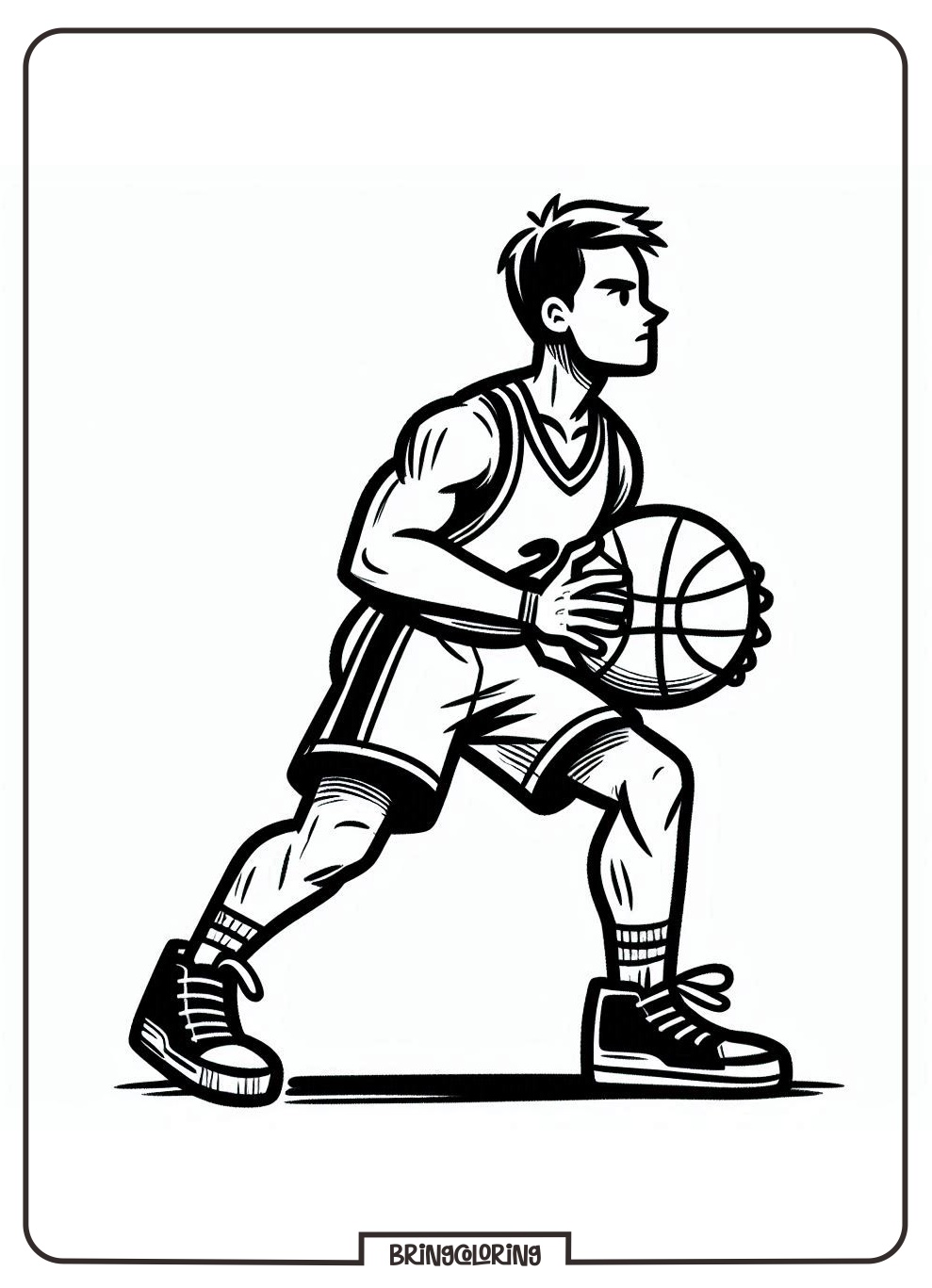 Basketball Player Coloring Online Pages