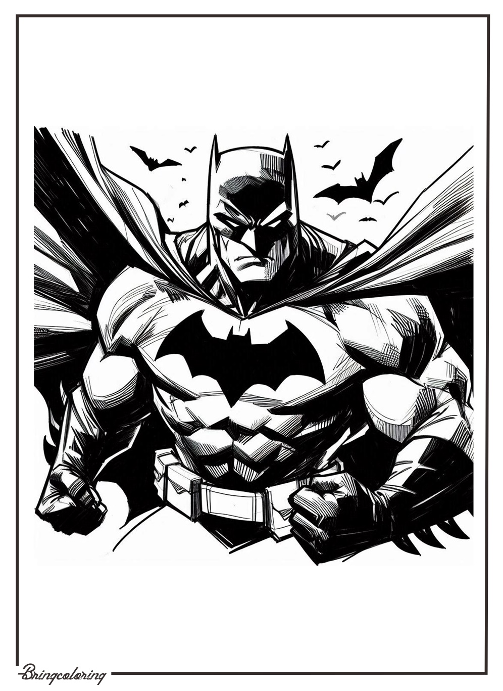 Batman Coloring Pages for Kids 1 Batman Coloring Online Page