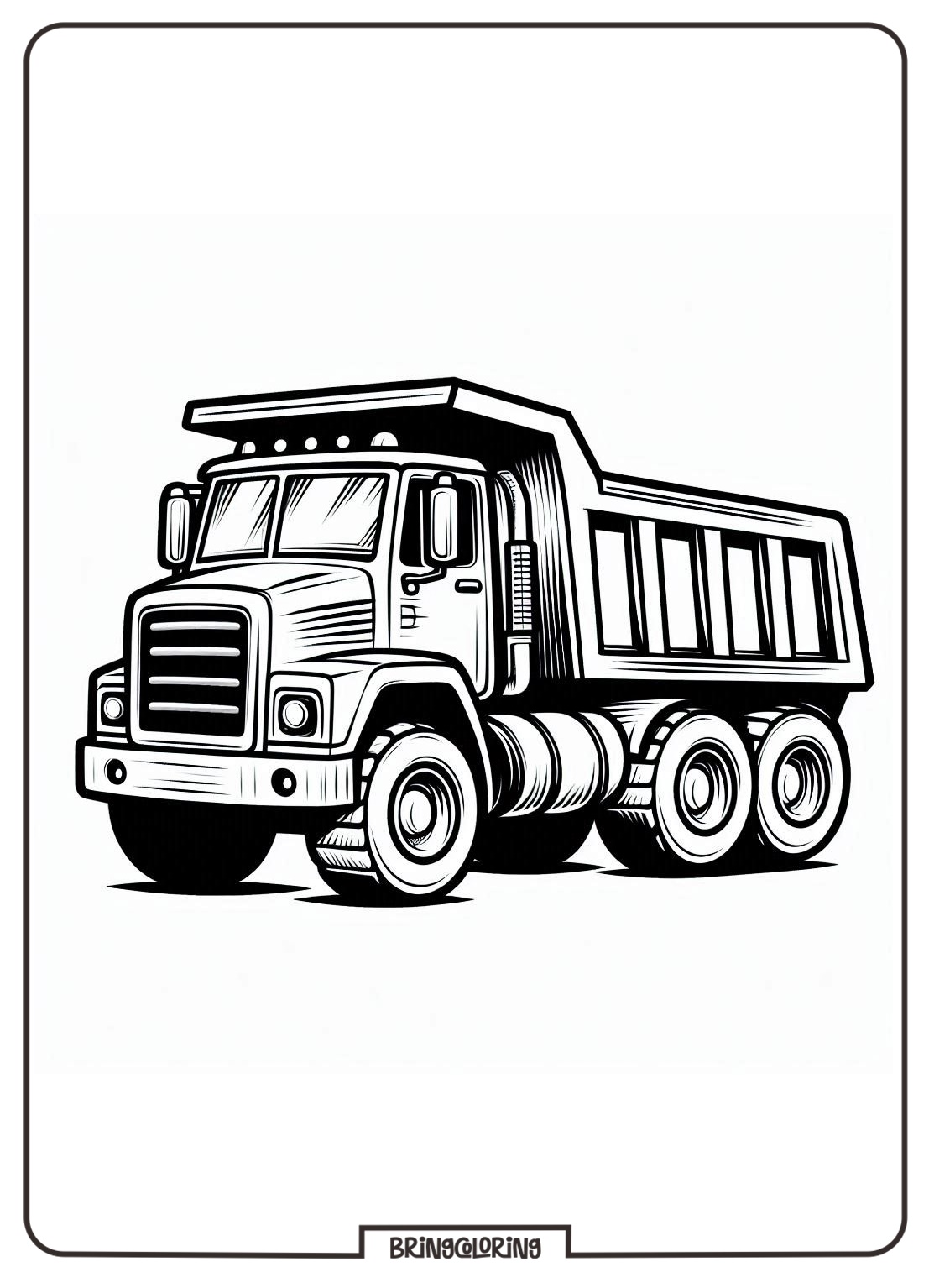 DumpTruck Coloring Online Pages for Kids