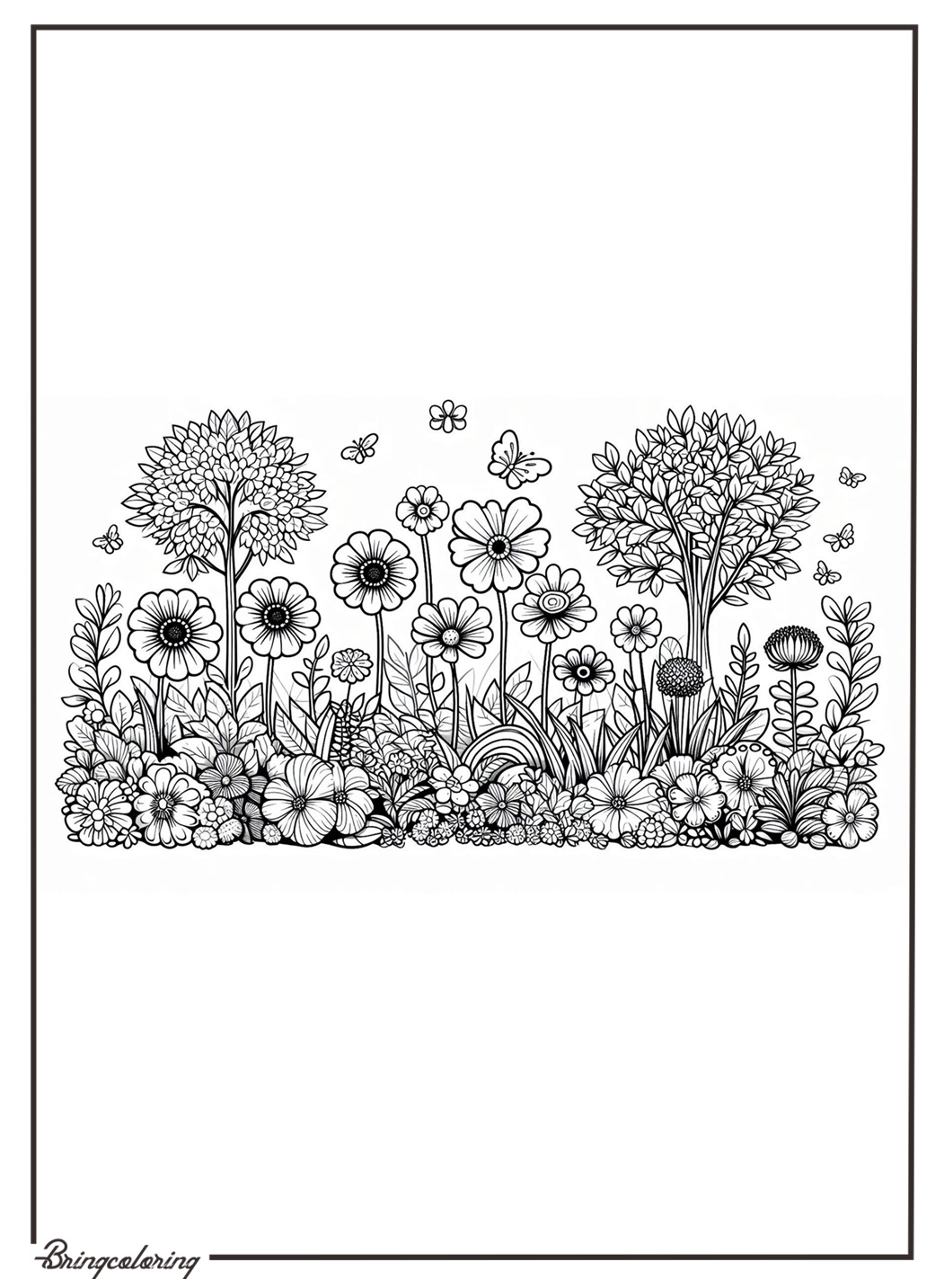 Welcome to our Flower Garden Coloring Pages for Kids 2 Flower Garden Coloring Online Pages
