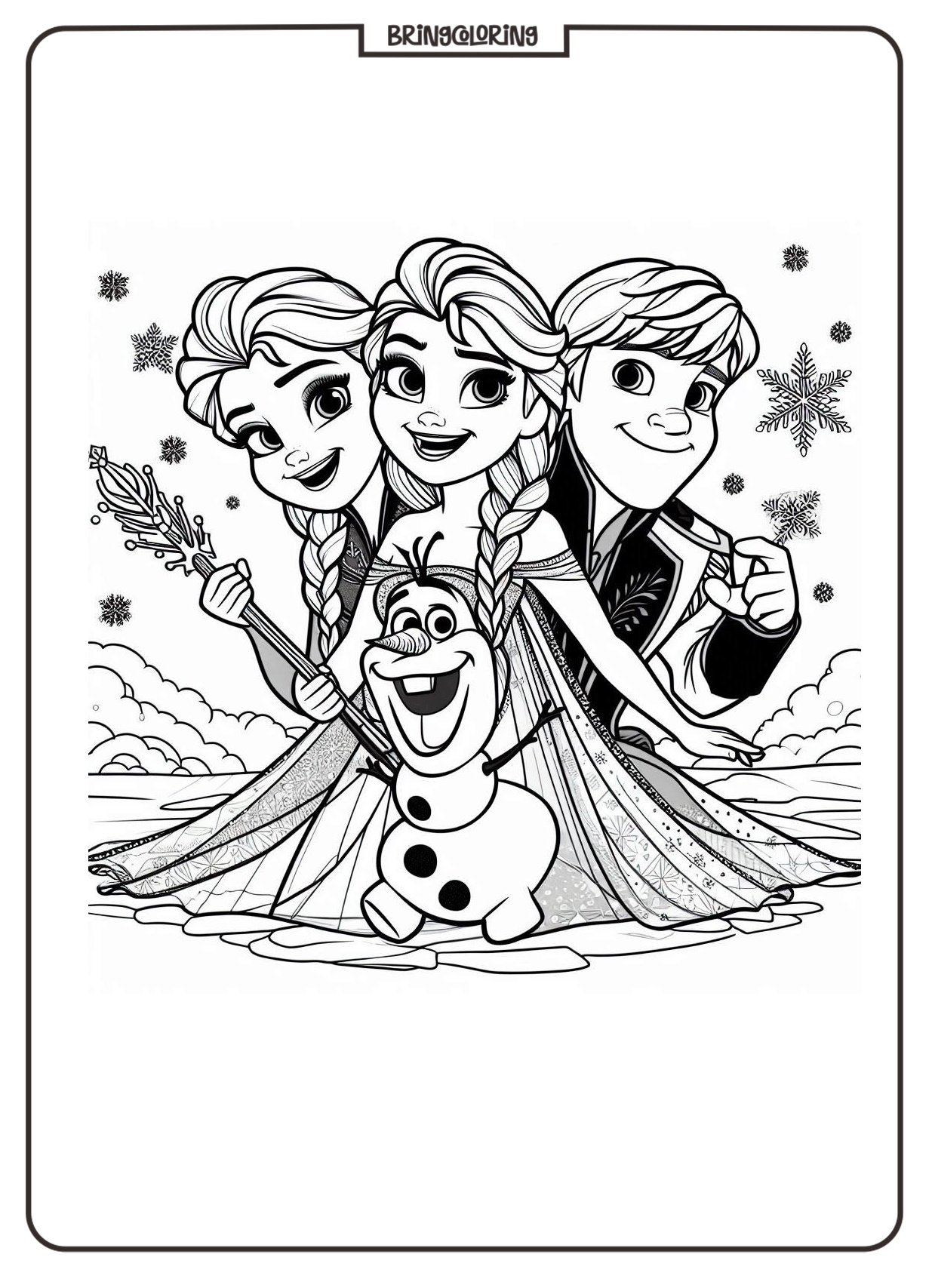 Frozen Coloring Online Page for Kids