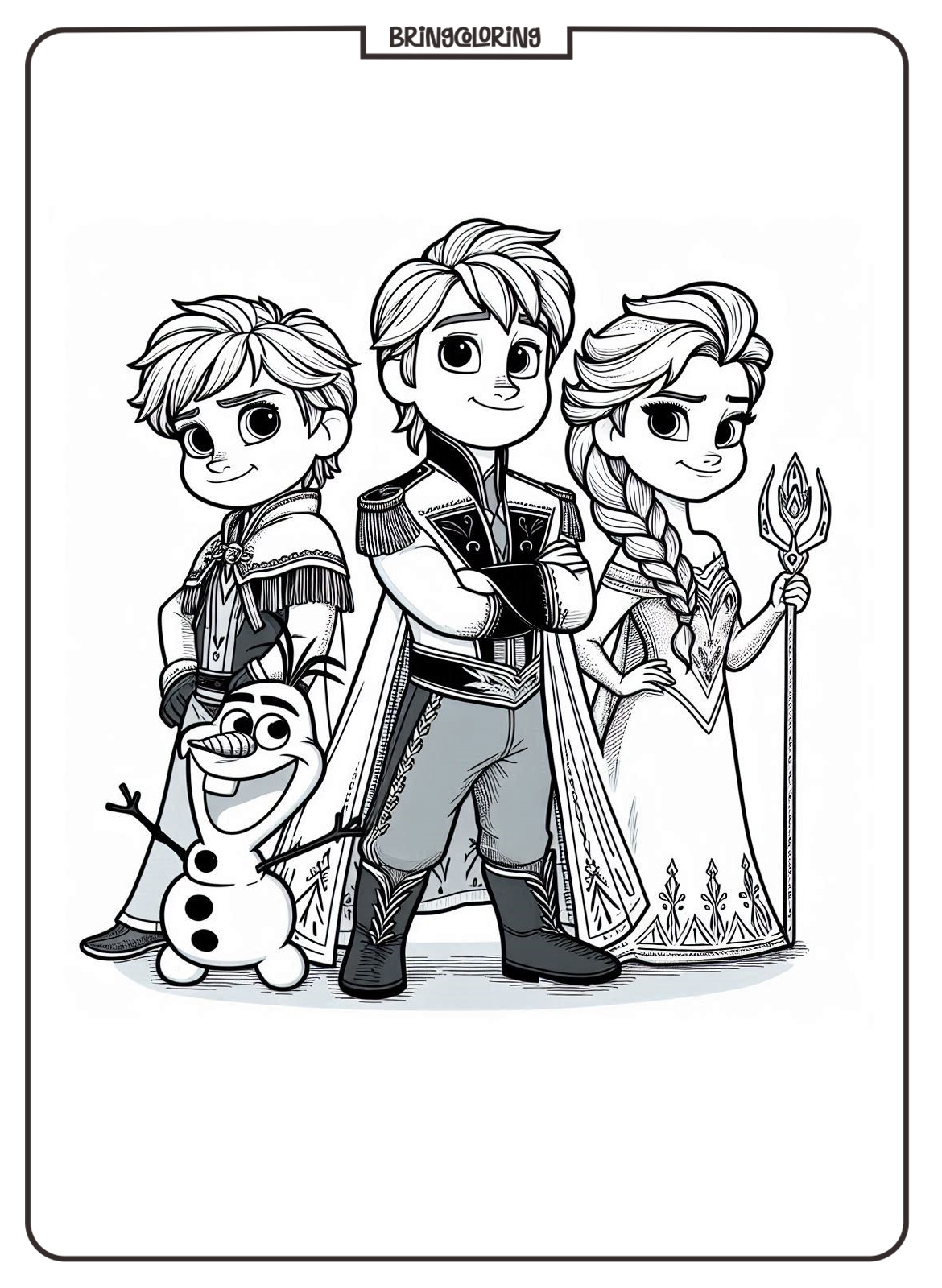 Frozen Coloring Online Pages for Kids