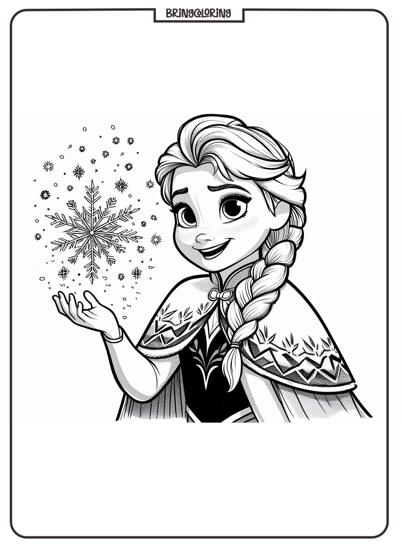 Frozen Coloring Page for Kids brringcoloring.com