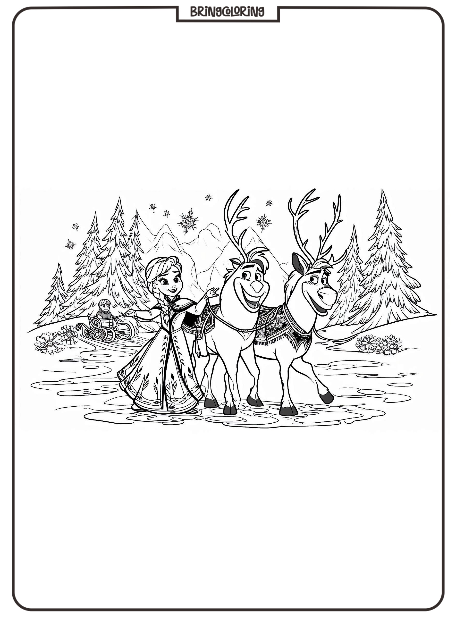 Frozen Coloring Pages for Kids brringcoloring.com
