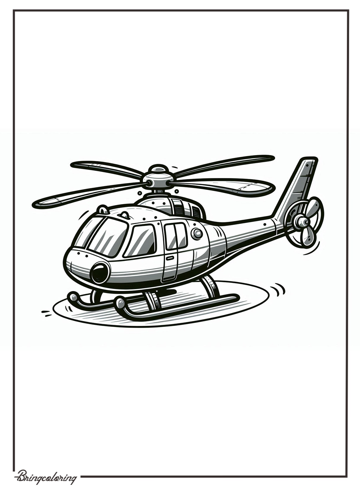 Helicopter Coloring Pages for Kids 1 Helicopter Coloring Online Page for Kid