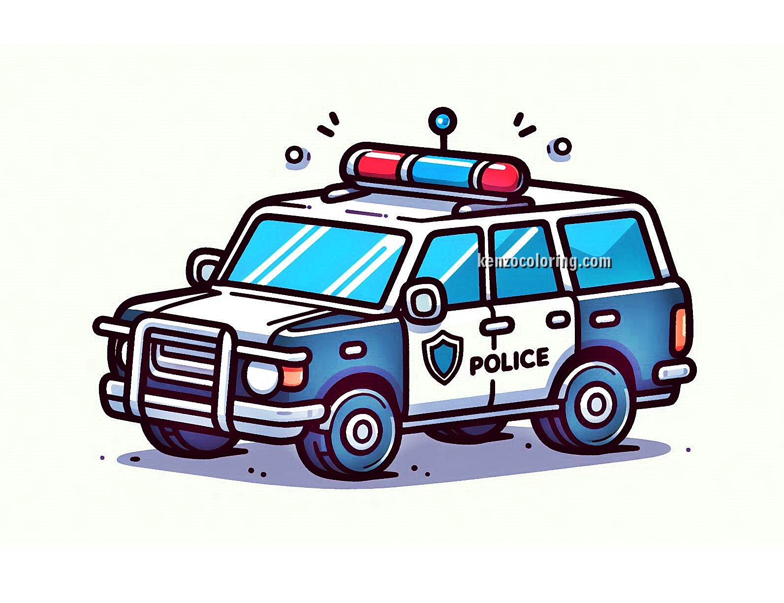 Police Cars Coloring Pages for Kids 5 Image a Police Car Coloring