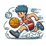 Image is Basketball Great Dribbling Coloring