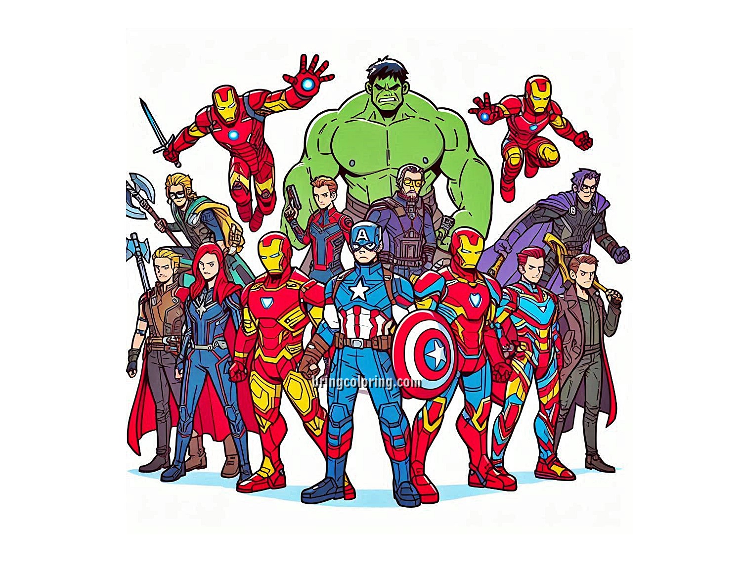 Let’s Color the Avengers! 3 Image of Avengers Coloring Pages