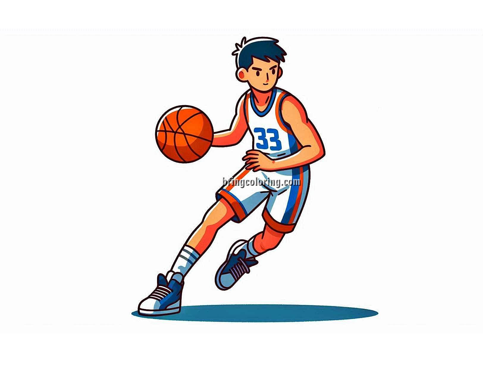 Image of Basketball Player Coloring