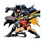Batman and Robin in Action Coloring Pages Image of Batman Robin in Action Coloring