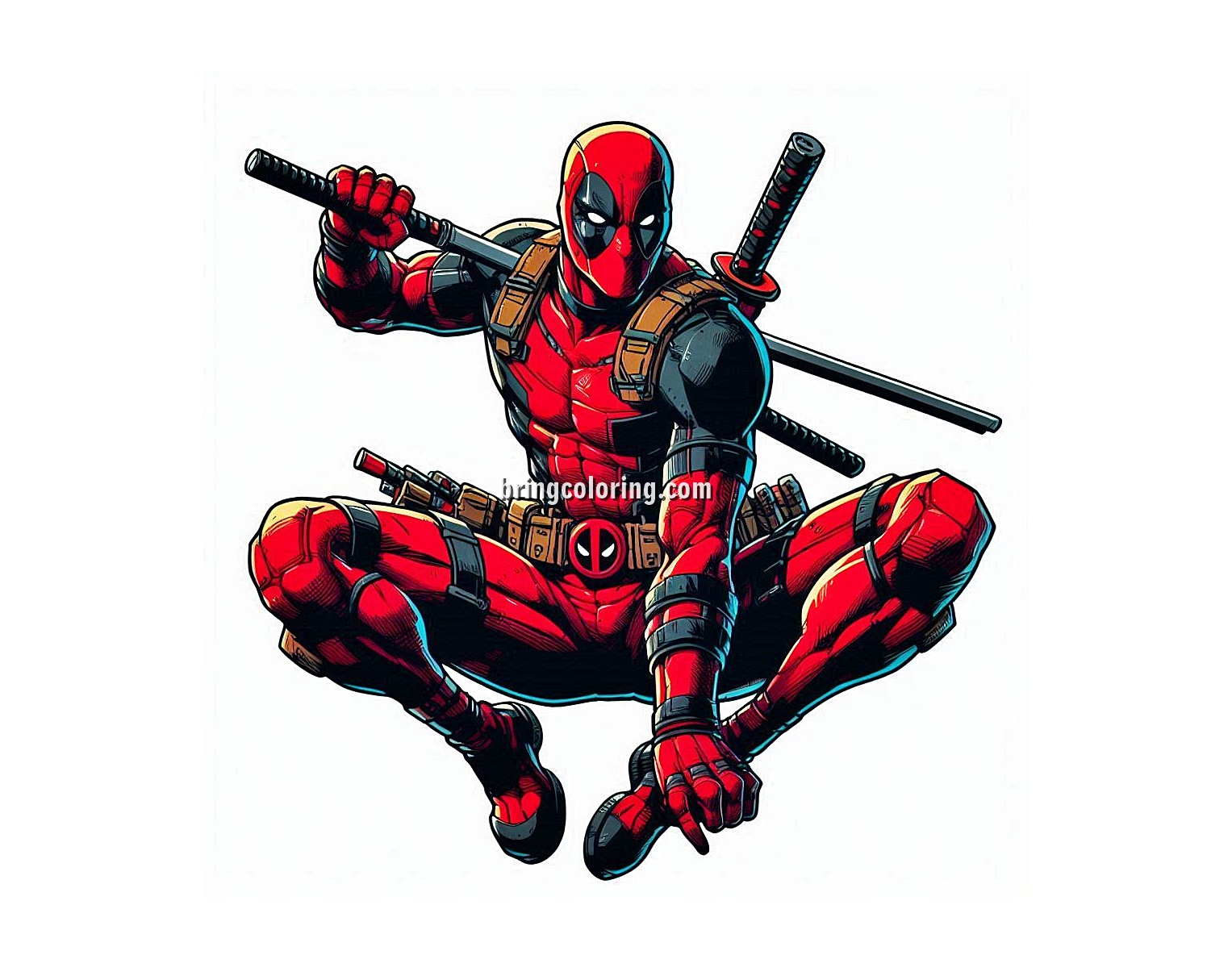 Cute Marvel Characters Deadpool Coloring Pages 4 Image of Deadpool Coloring