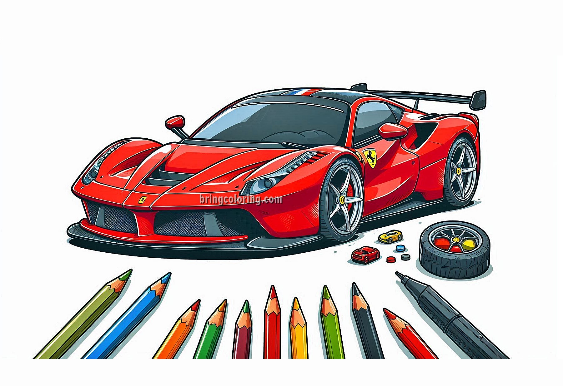 Image of Ferrari Coloring