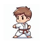 Image of Karate Boy Coloring