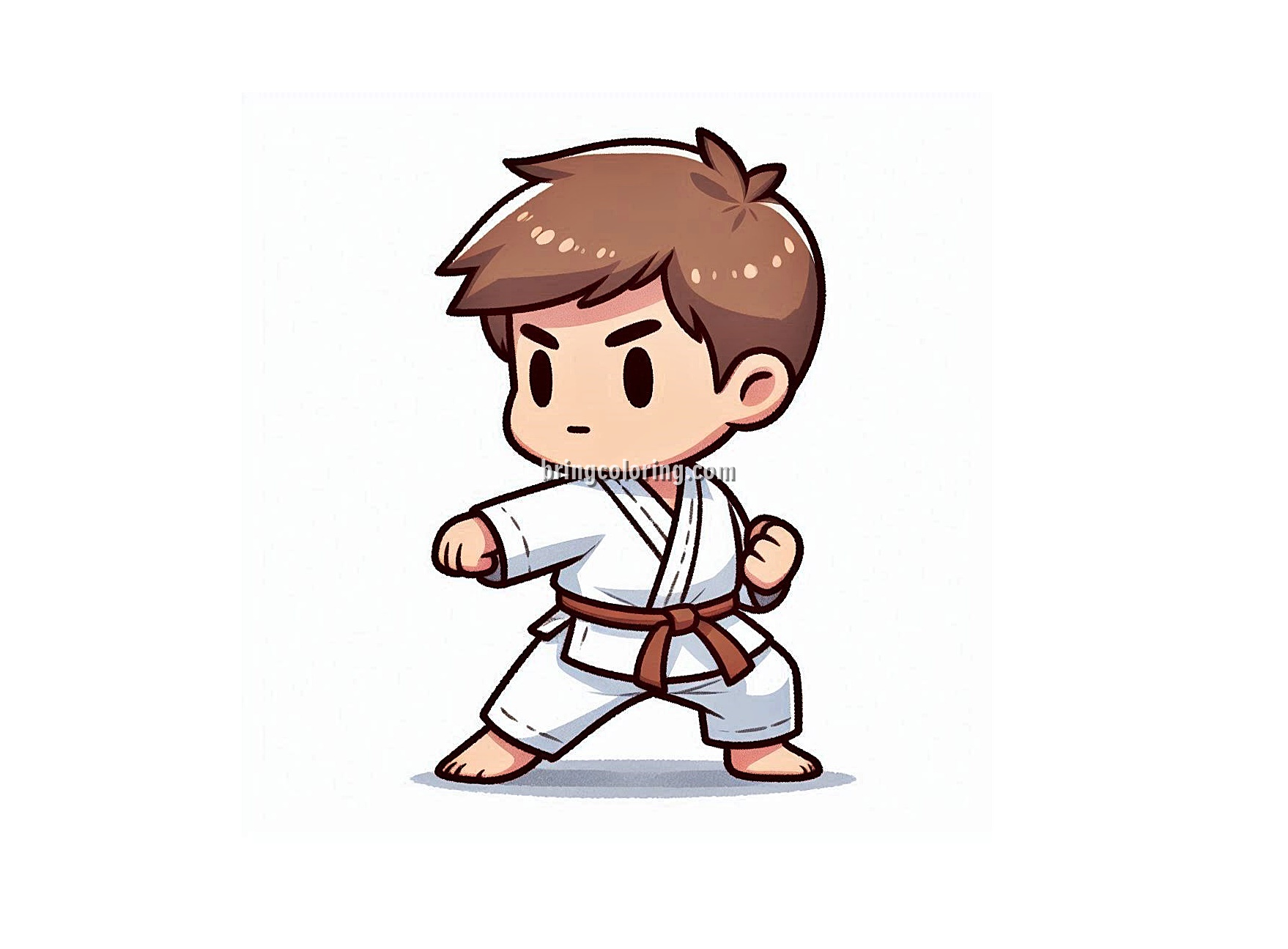 Get Ready for Action with the Karate Boy Coloring Pages! 4 Image of Karate Boy Coloring