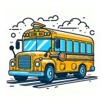 School Bus Coloring Pages for Kids Image of school bus coloring
