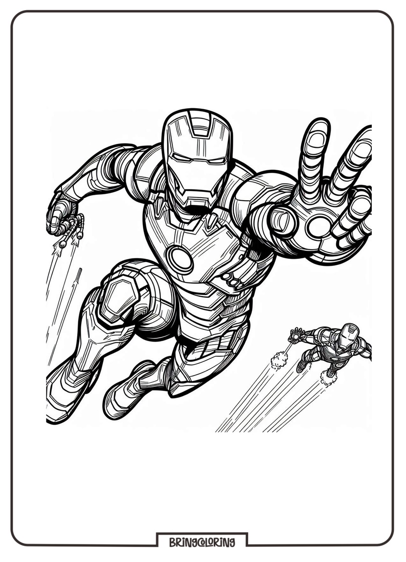 The Famous Superhero Iron Man Coloring Pages 1 Iron Man Coloring Online Page for Kids