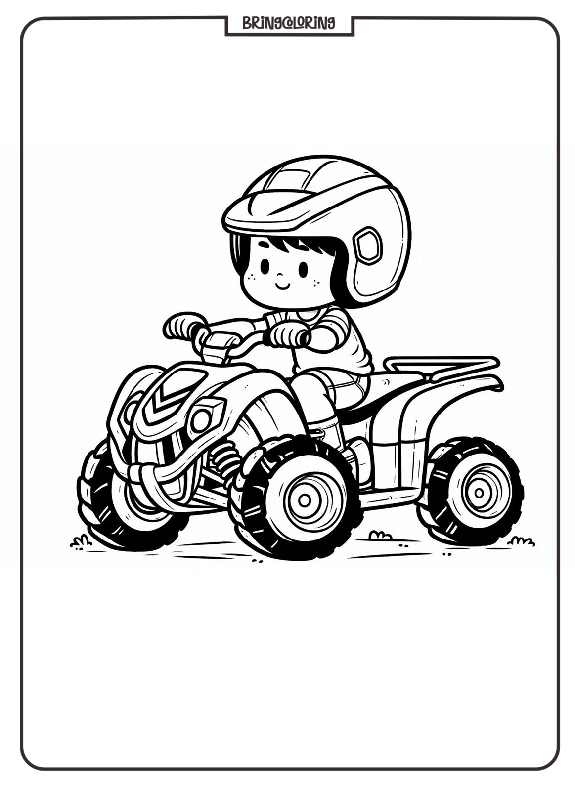 Little Boy Riding ATV Coloring Pages bringcoloring