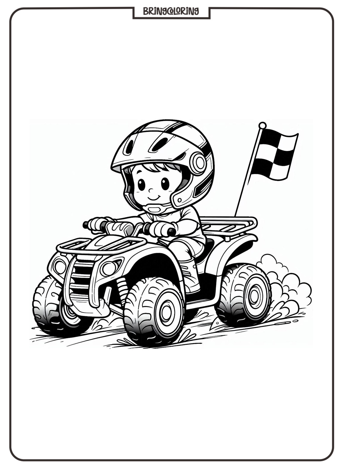 Little Boy Riding ATV Coloring Pages for Kids bringcoloring
