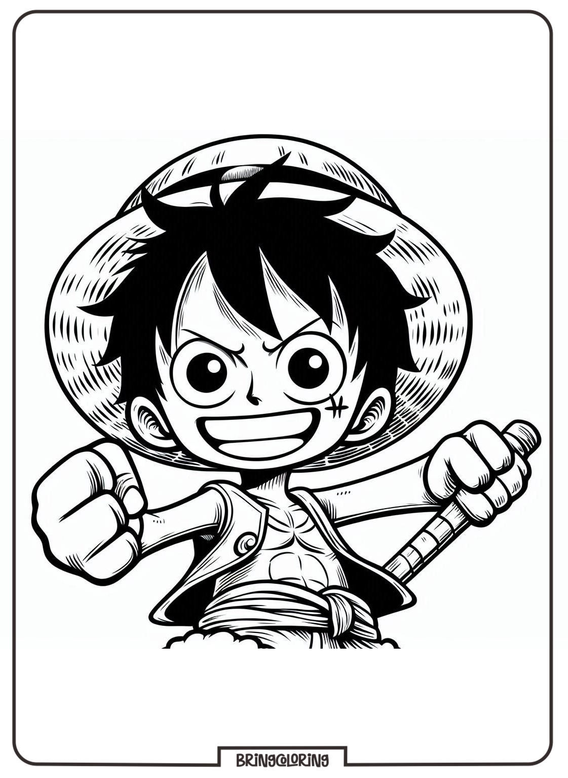 Luffy One Piece Coloring Pages Bringcoloring.com