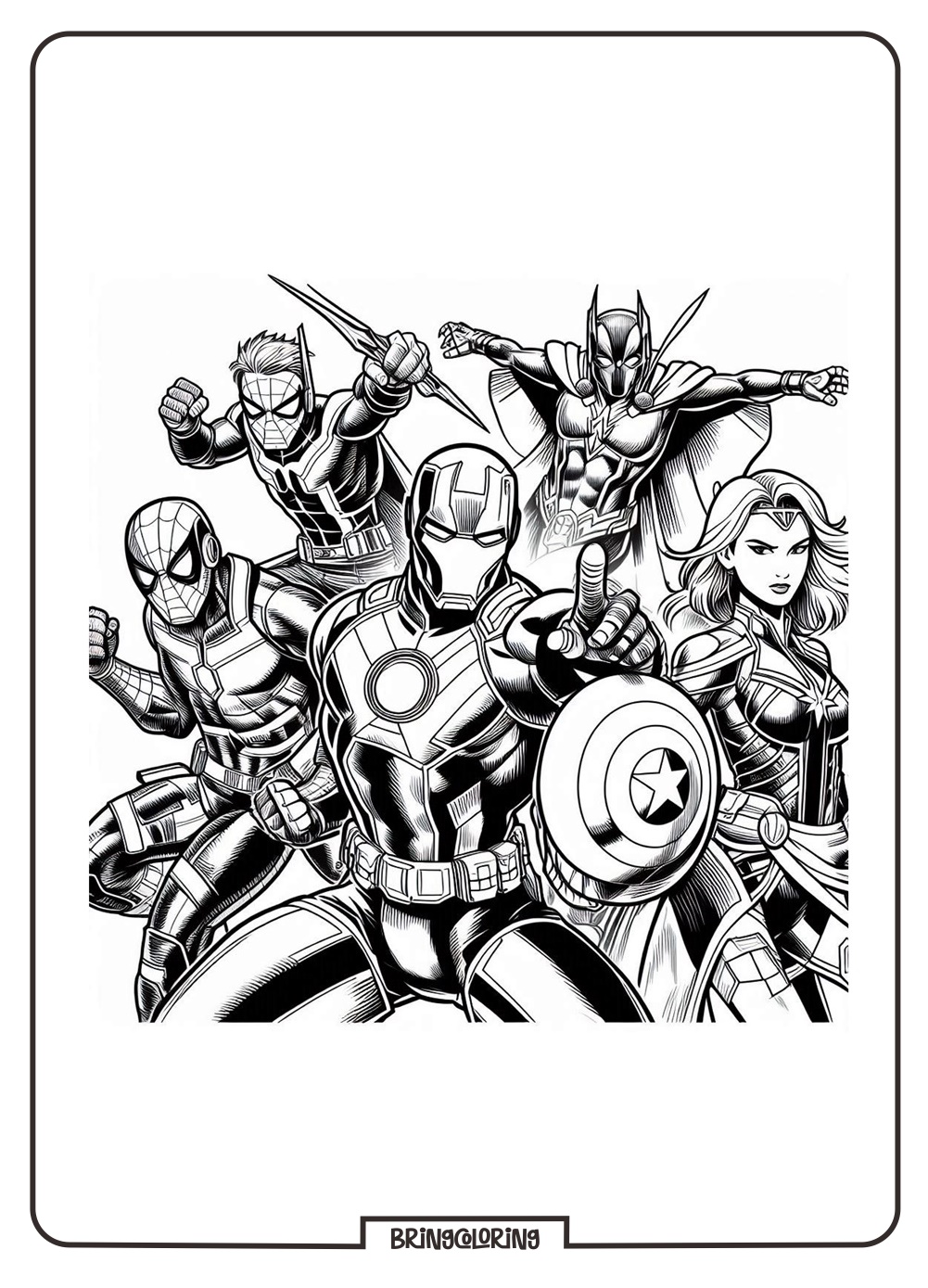 Welcome to our Marvel Coloring Pages 1 Marvel Coloring Online Page for Kid
