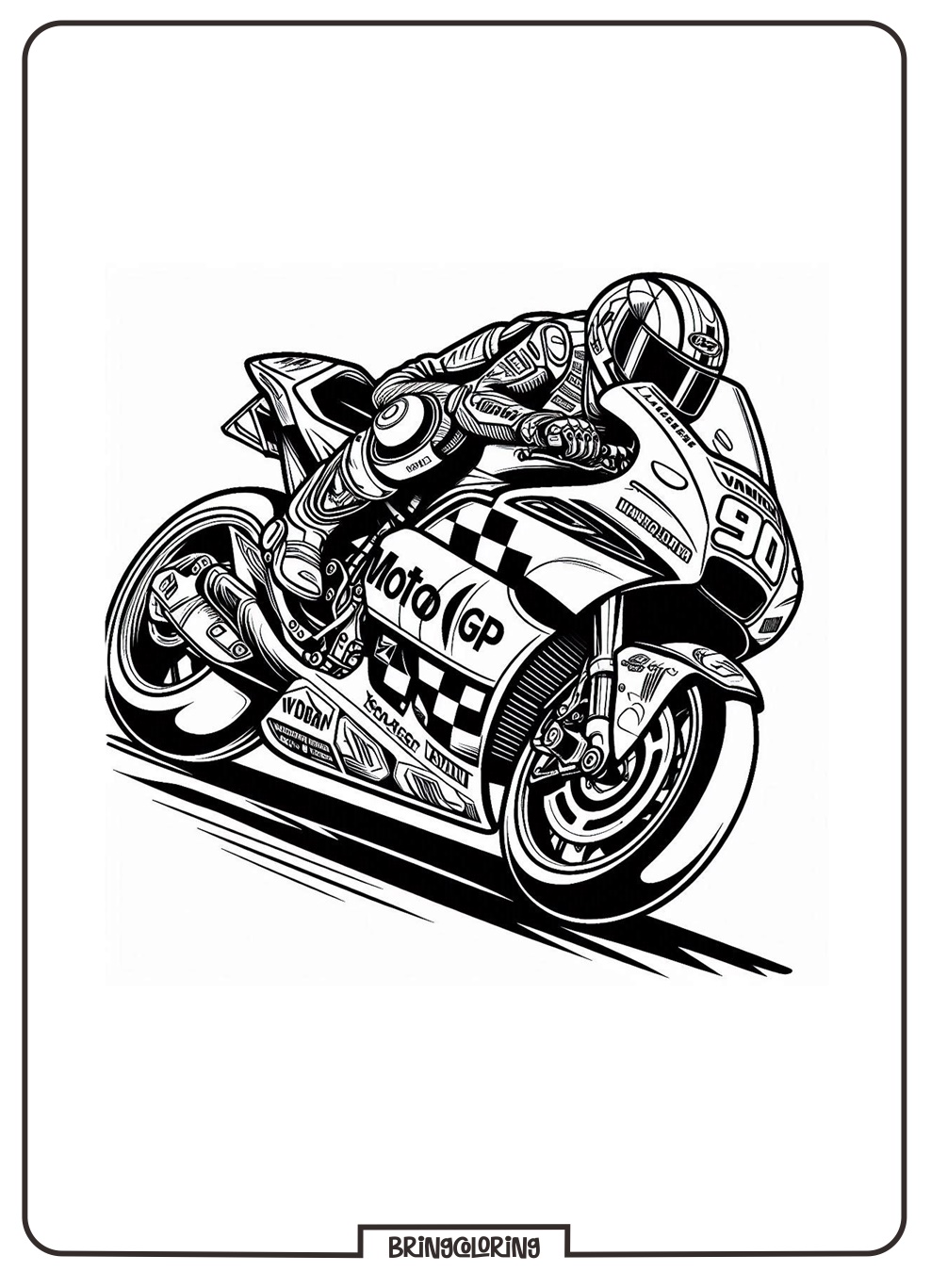 Moto GP Coloring Online Page Bringcoloring.com