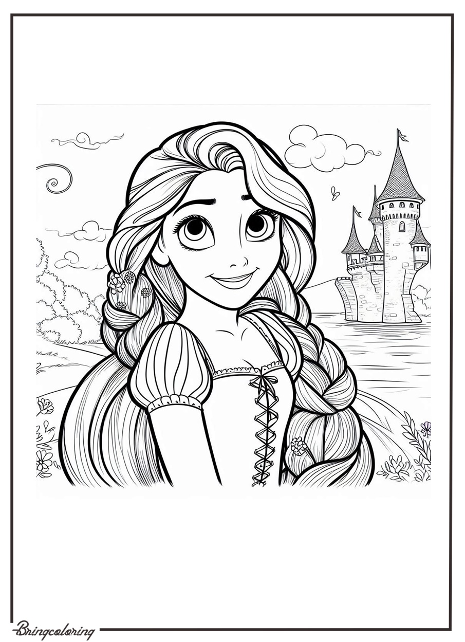 Favorite Fairy Tale Princess Rapunzel Coloring Pages 3 Rapunzel Coloring Online Pages