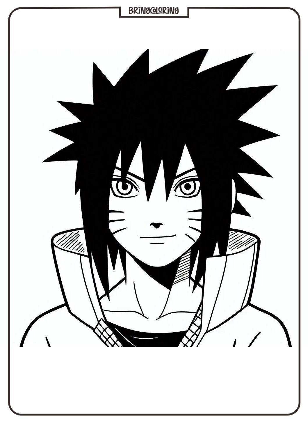 Sasuke Uchiha Coloring Pages Print