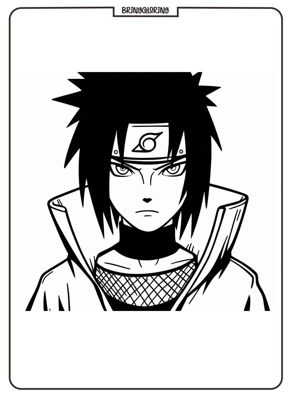 Sasuke Uchiha Coloring Pages for Kids