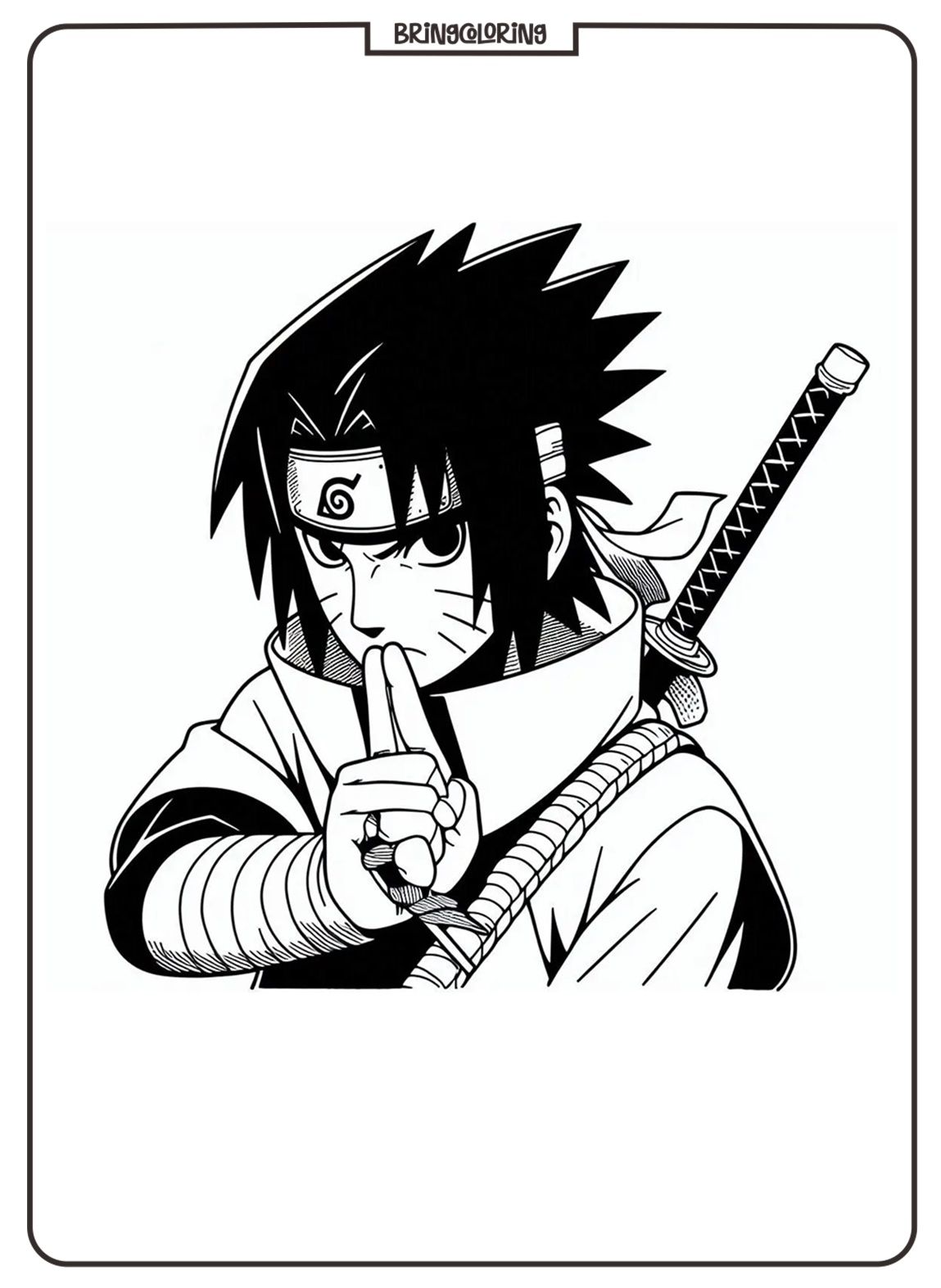 Sasuke Uchiha Coloring Pages