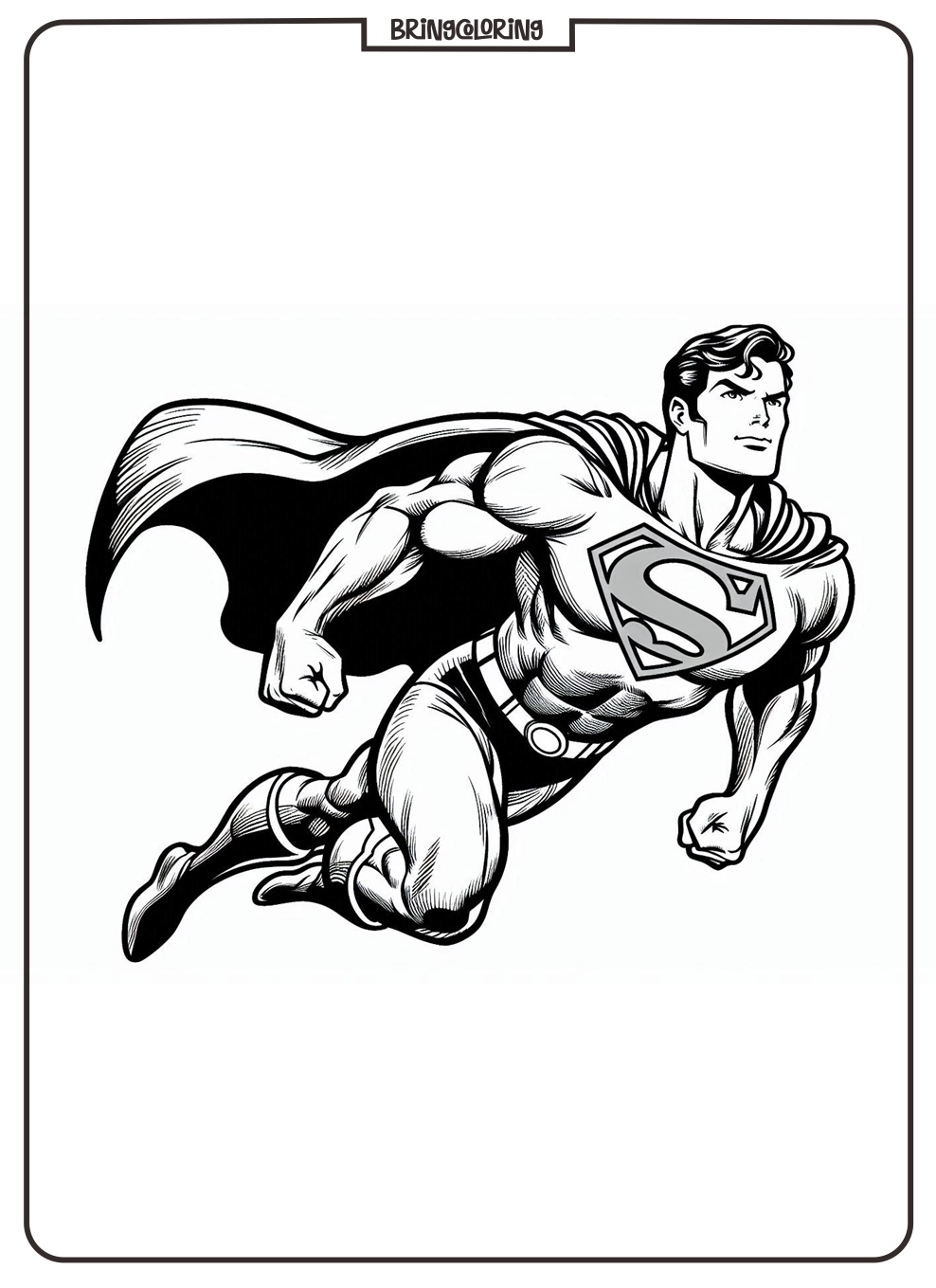 Let’s Color Superman in Action! 2 Superman in Action Coloring Online Pages for Kids