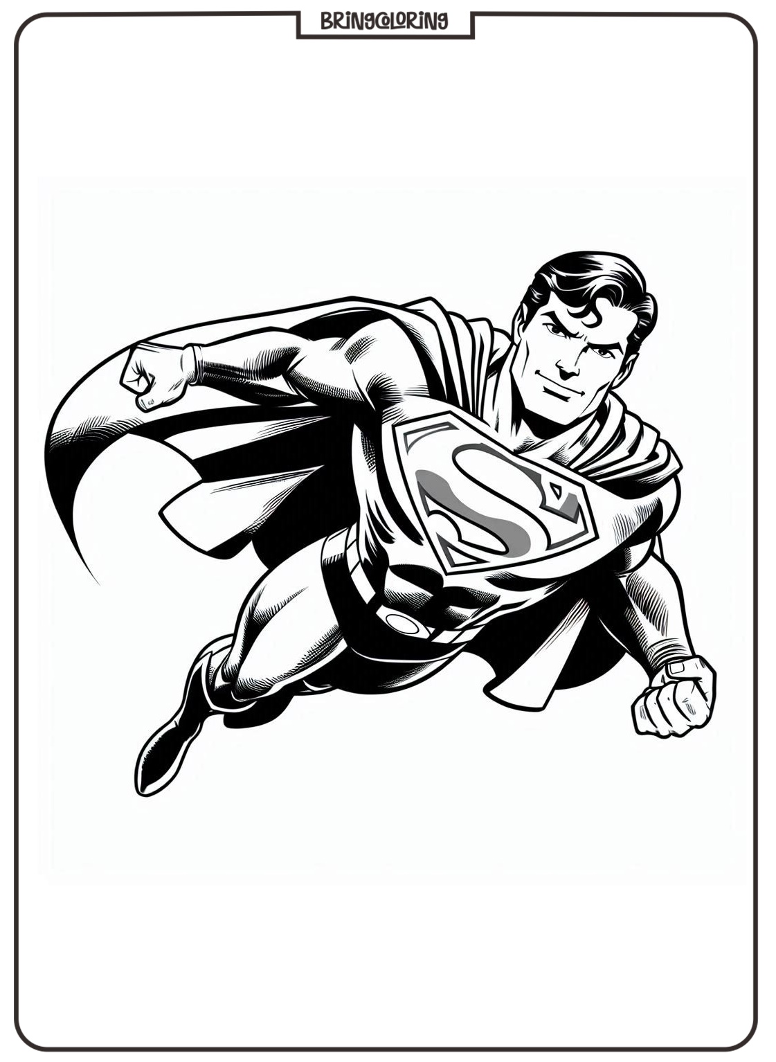 Let’s Color Superman in Action! 3 Superman in Action Coloring Online Pages