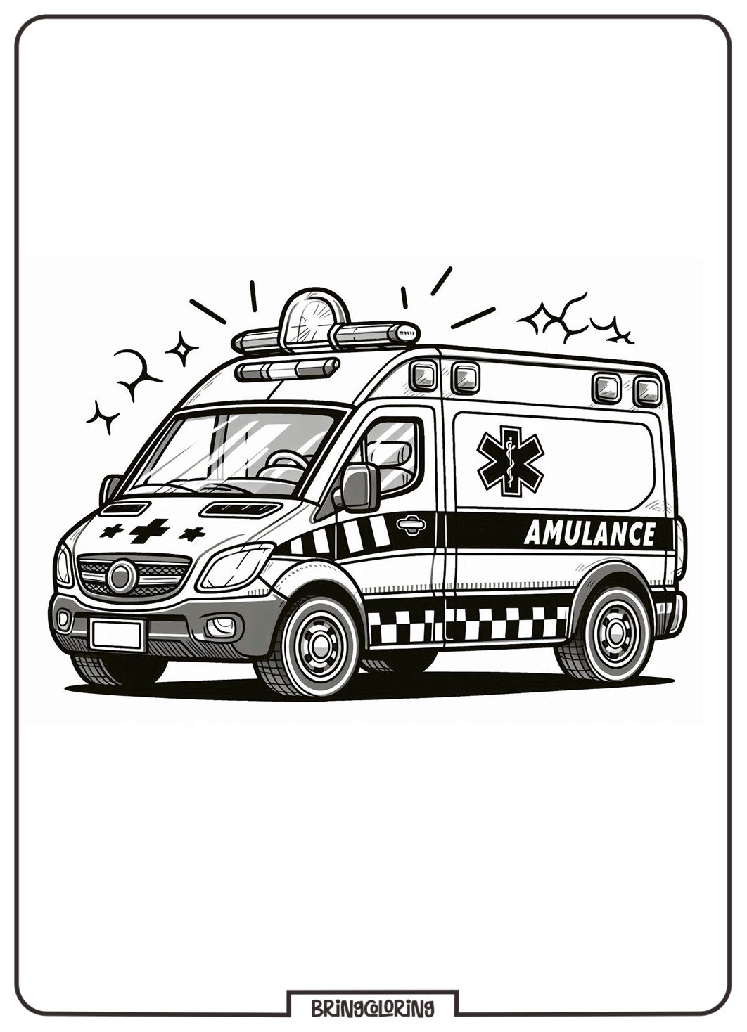 ambulance car coloring page bringcoloring