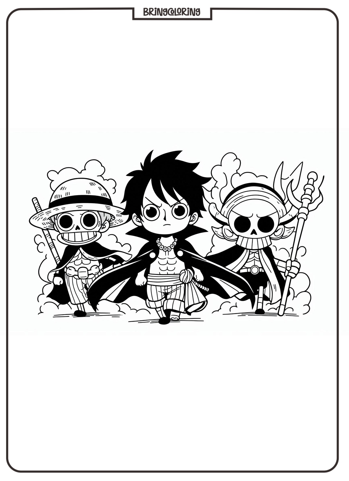 coloring page cartoon one piece bringcoloring.com