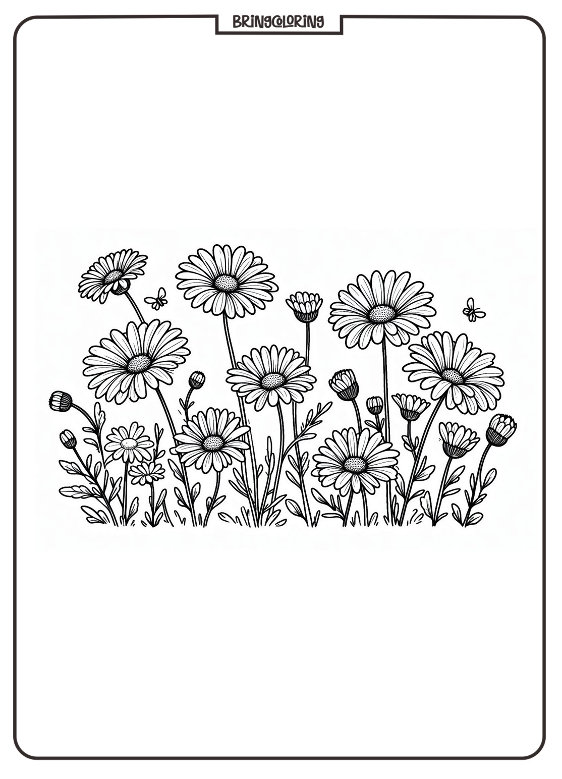 Daisy Coloring Pages for Kids 2 daisy coloring online pages bringcoloring.com